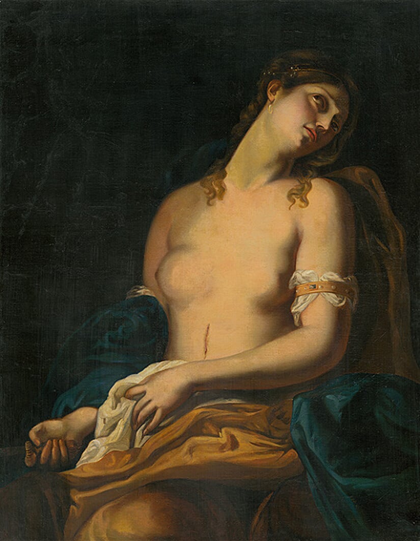 Žena s dýkou