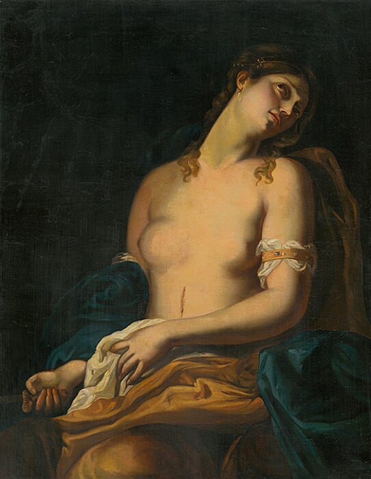 Žena s dýkou