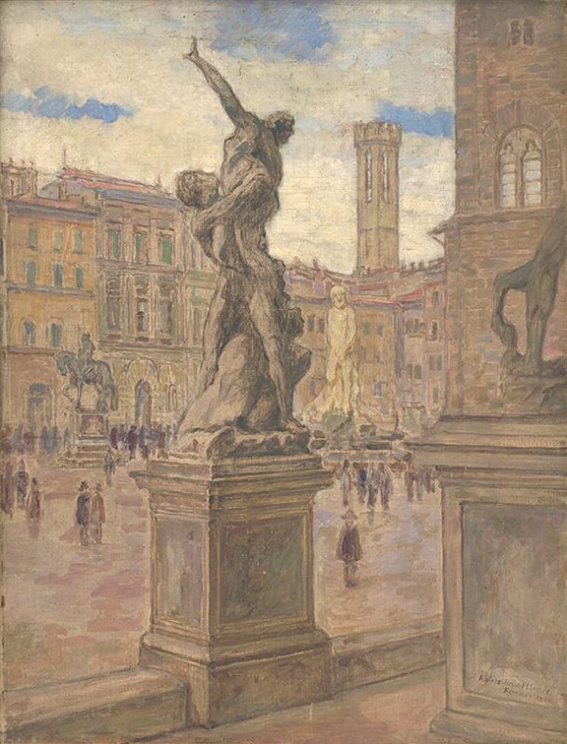 Námestie v Taliansku - Florencia
