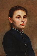 Štúdia dievčaťa s bielymi granátmi