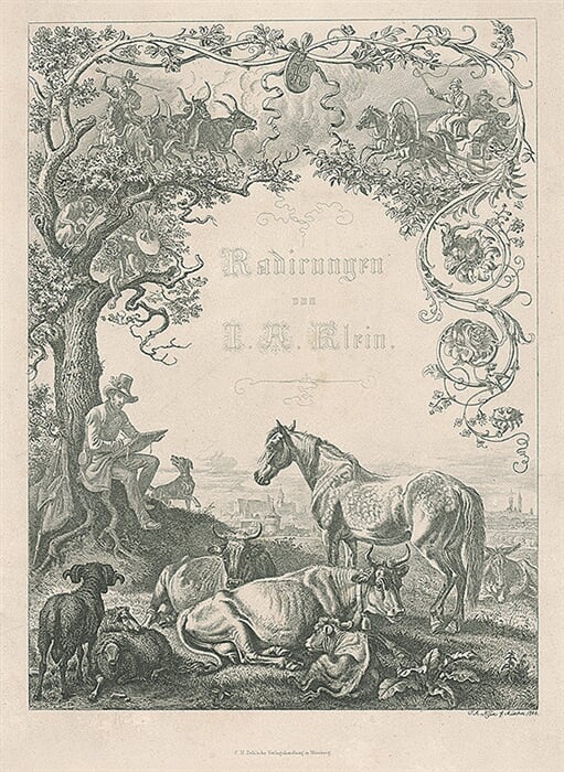 Radirungen von J.A.Klein