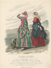 List z módneho časopisu Les Modes Parisiennes. Vychádzkové šaty podľa Madame Ghys