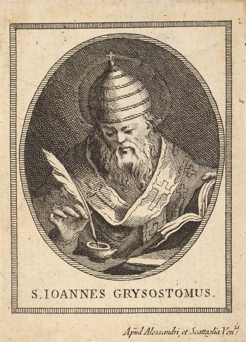 Sv. Ján Chryzostom (portrét v ovále)