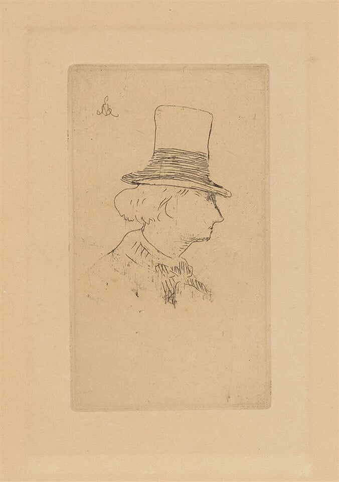 Boudelaire z profilu