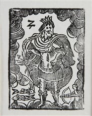 Jupiter so znameniami Rýb a Strelca - Ilustrácia kalendára