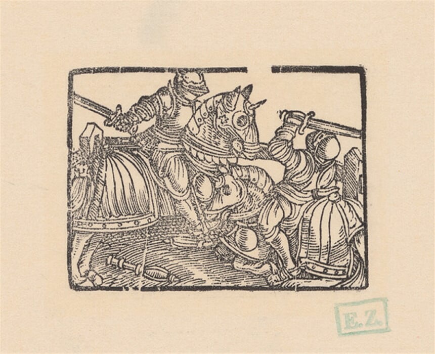 Zápas -tjost- dvoch rytierov
