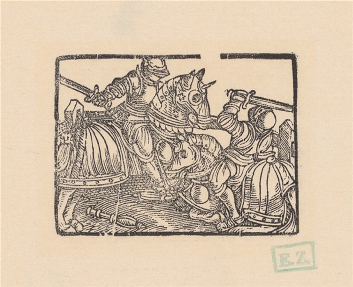 Zápas -tjost- dvoch rytierov