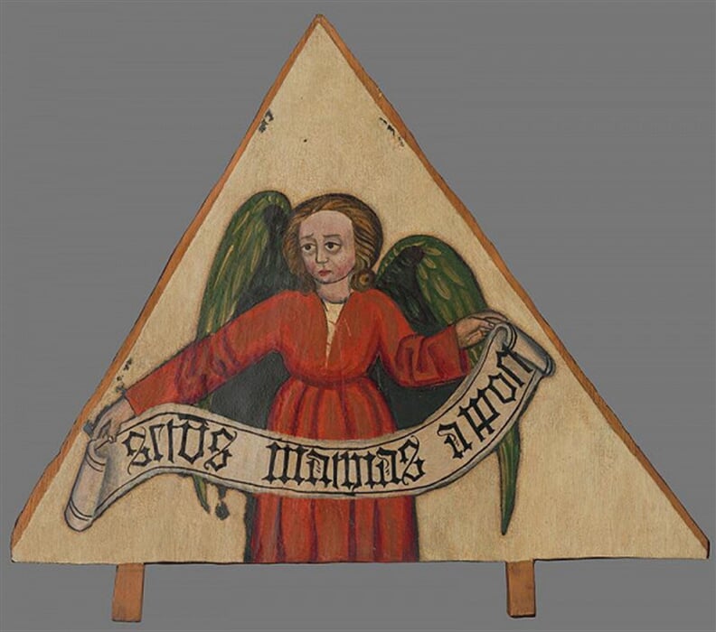 Fragment oltára-atribút evanjelistu
