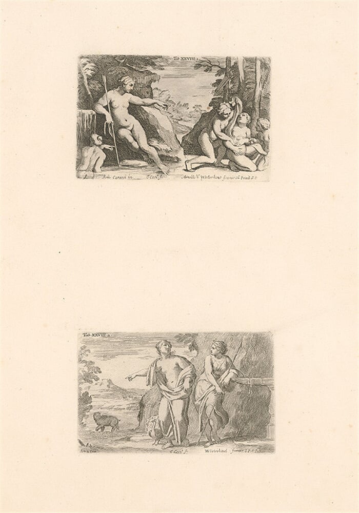 Artemis a nymfy.Artemis,Tab.XXVIII.1.,2.