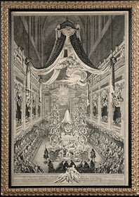 Pohrebná slávnosť zosnulej Alžbety Terézie Lotrinskej v Kostole Notre Dame v Paríži dňa 22. septembra 1741.  