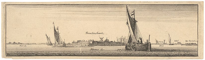 Pohľad na hrádze – opevnenie Shenken Shantz