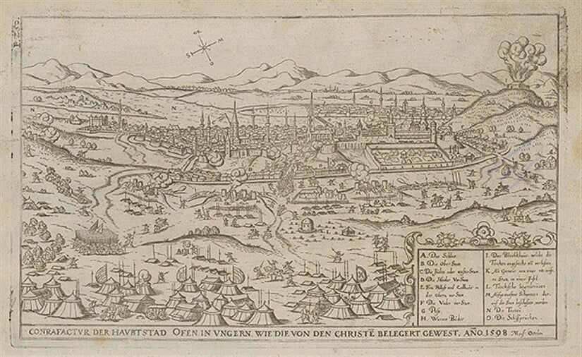 Hlavné mesto Budín v októbri 1598