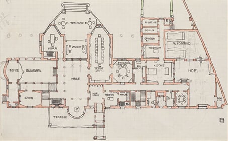 Půdorys paláce Stoclet v Bruselu