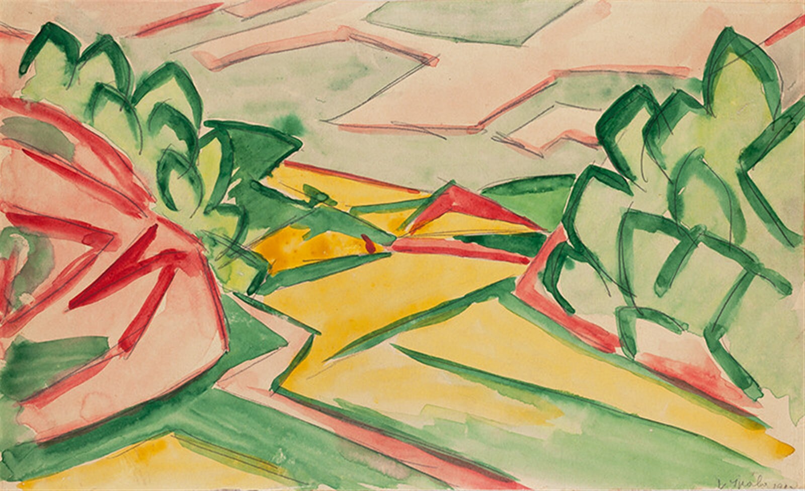 Václav Špála: Prokopské údolí, 20 × 33 cm