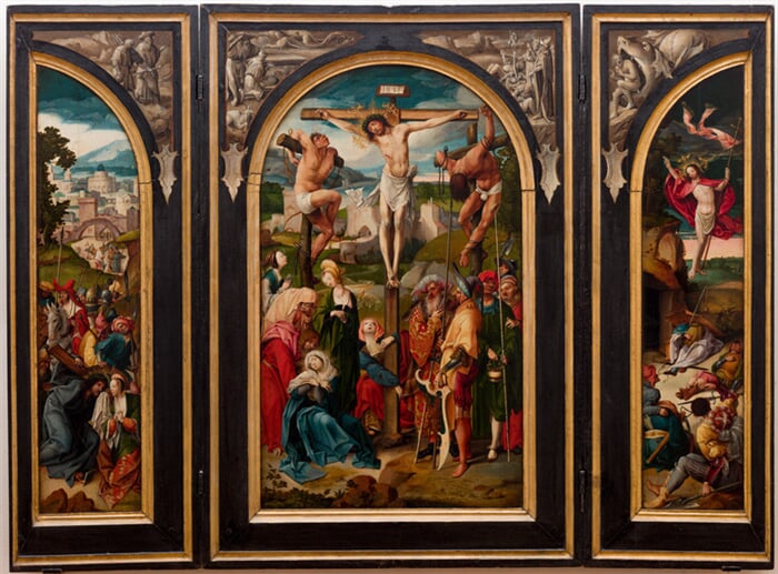 Triptych s Ukřižováním - Ukřižování