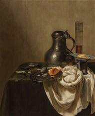 Zátiší s cínovým džbánem