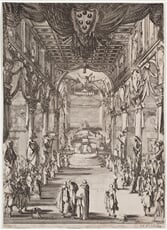 Pohřební slavnost za  Francesca de Medici v kostele svatého Vavřince ve Florencii