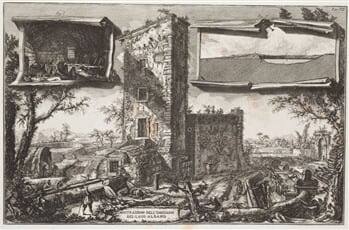 Výpusť z jezera Albano - stavba za vyústěním kanálu, Descrizione e Disegno dell’Emissario del Lago Albano, list VII