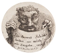 Cyklus karikaturních hlav - titulní list (Ein duzend Schönheiten)