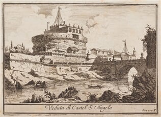 Veduta Andělského hradu, Varie vedute di Roma antica e moderna