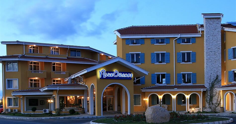 Hotel Blue Orange: fotografie vybavení exteriérů a interiérů ubytování.