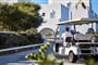 Hotel El Greco Resort - Santorini: fotografie vybavení exteriérů a interiérů ubytování.
