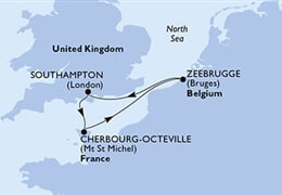 MSC Virtuosa - Velká Británie, Francie, Belgie