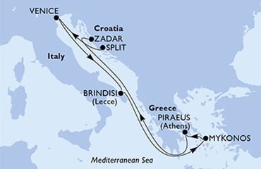 MSC Armonia - Chorvatsko, Itálie, Řecko (Split)