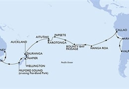 MSC Magnifica - Chile, Peru, Pitcairn, Franc. Polynézie, Cookovy o., ... (Valparaíso)