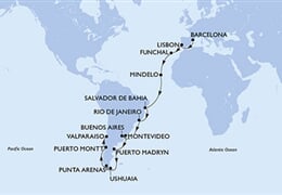 MSC Magnifica - Španělsko, Portugalsko, Kapverdy, Brazílie, Argentina, ... (z Barcelony)