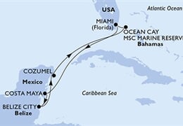 MSC Divina - USA, Mexiko, Belize, Bahamy (z Miami)