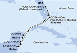 MSC Meraviglia - USA, Mexiko, Belize, Bahamy (z Port Canaveralu)