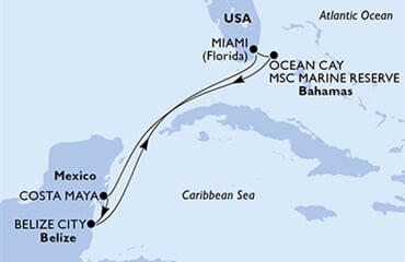 MSC Seascape - USA, Bahamy, Mexiko, Belize (z Miami)