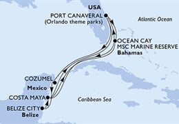 MSC Meraviglia - USA, Bahamy, Mexiko, Belize (z Port Canaveralu)