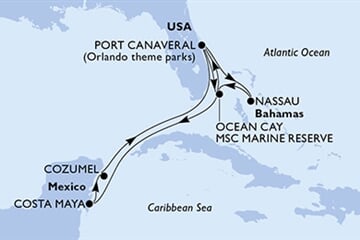 MSC Meraviglia - USA, Bahamy, Mexiko (z Port Canaveralu)