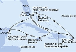 MSC Seascape - USA, Bahamy, Portoriko, Dominikán.rep., Mexiko, ... (z Miami)