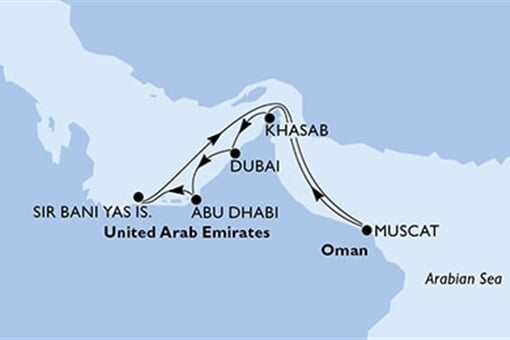 MSC Opera - Arabské emiráty, Omán (z Dubaje)