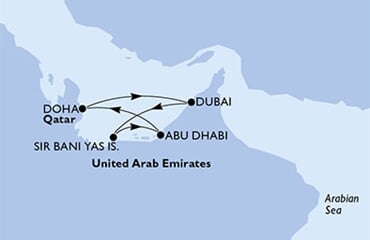 MSC Bellisima - Arabské emiráty, Katar (z Dubaje)