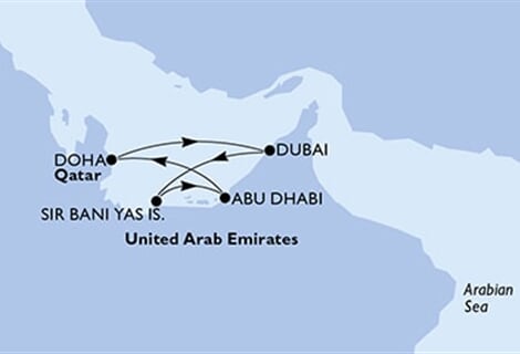 MSC Bellisima - Arabské emiráty, Katar (z Dubaje)