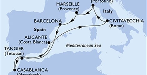 MSC Magnifica - Itálie, Francie, Španělsko, Maroko (z Janova)