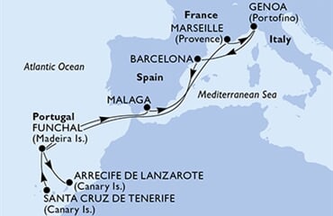 MSC Magnifica - Španělsko, Portugalsko, Francie, Itálie