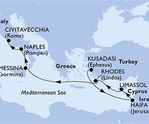 MSC Lirica - Turecko, Izrael, Kypr, Řecko, Itálie (Kusadasi)
