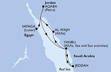 MSC Splendida - Egypt, Jordánsko, Saúdská Arábie (Safaga)