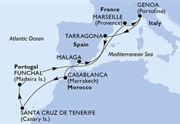 MSC Magnifica - Španělsko, Portugalsko, Francie, Itálie, Maroko