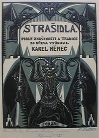 Strašidla. Podle zkušenosti a tradice do dřeva vyřezal Karel Němec