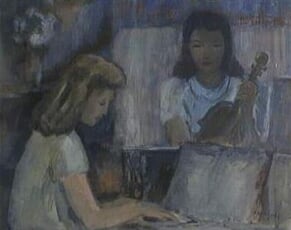 Pianistka a houslistka