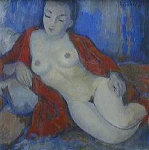 Ženský akt v červeném