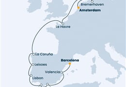 Costa Favolosa - Španělsko, Portugalsko, Francie, Německo, Nizozemí (z Barcelony)