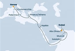 Costa Firenze - Arabské emiráty, Omán, Jordánsko, Řecko, Itálie (z Dubaje)