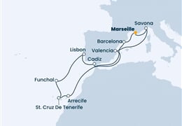 Costa Firenze - Francie, Itálie, Španělsko, Portugalsko (z Marseille)